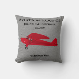 Fun Aviation Lounge Vintages Flugzeugdrehkissen Kissen