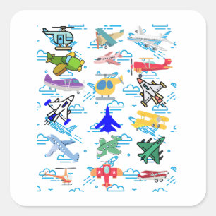 Fun Aviation Quadratischer Aufkleber
