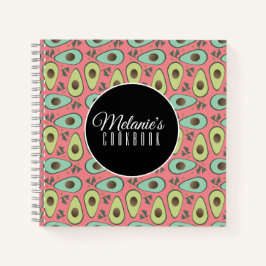 Fun Avocado Cilantro Salad Muster Notizbuch