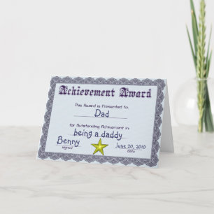 Fun Award Father's Day Card Karte