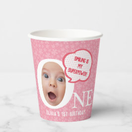 Fun Baby Girl Foto Collage Personaliz Pappbecher