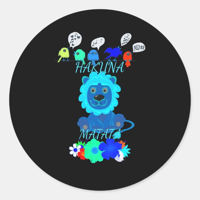 Fun Baby Lion Simba Kenya Mara Safari Runder Aufkleber (Vorderseite)