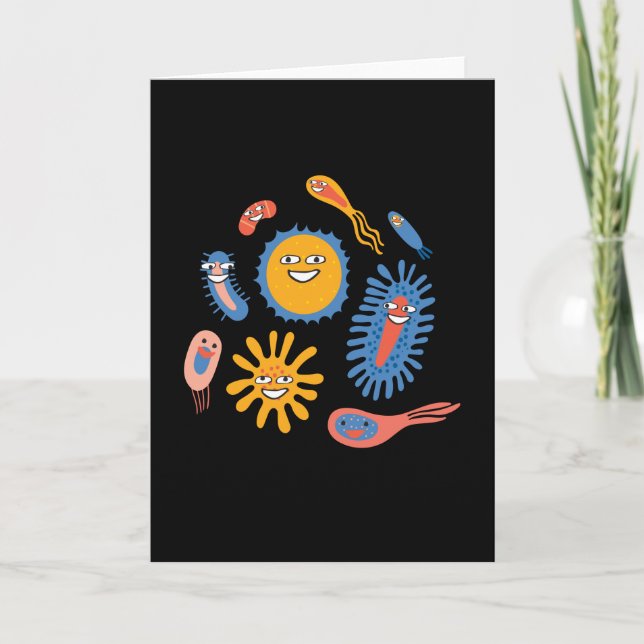 Fun Bacteria Mikrobiologie Chemie Karte (Vorderseite)