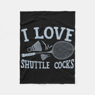 Fun Badminton Player Match Game Joke Fleecedecke