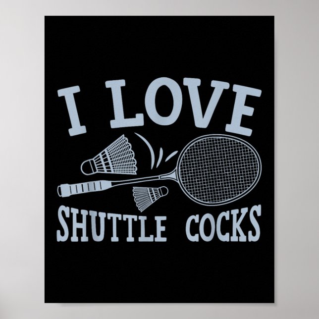 Fun Badminton Player Match Game Joke  Poster (Vorne)