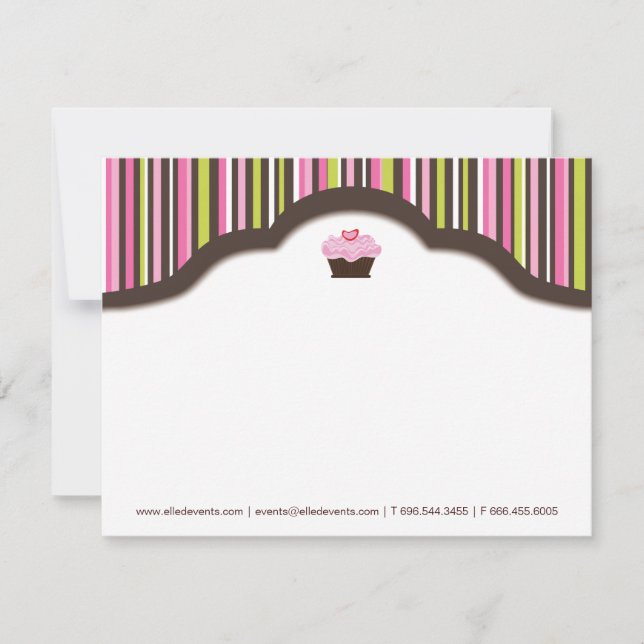Fun Bakery | Cupcake Notecards Mitteilungskarte (Vorderseite)