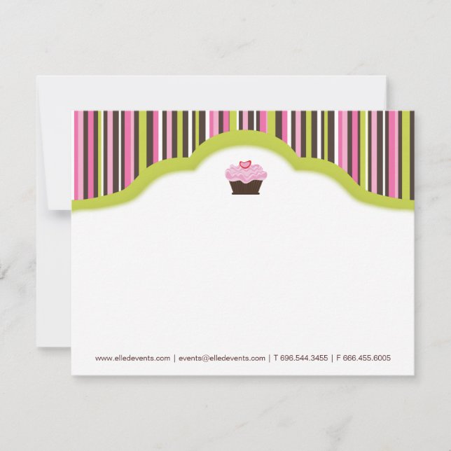 Fun Bakery | Cupcake Notecards Mitteilungskarte (Vorderseite)