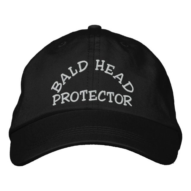 Fun Bald Head Protector Device Bestickte Kappe (Vorderseite)