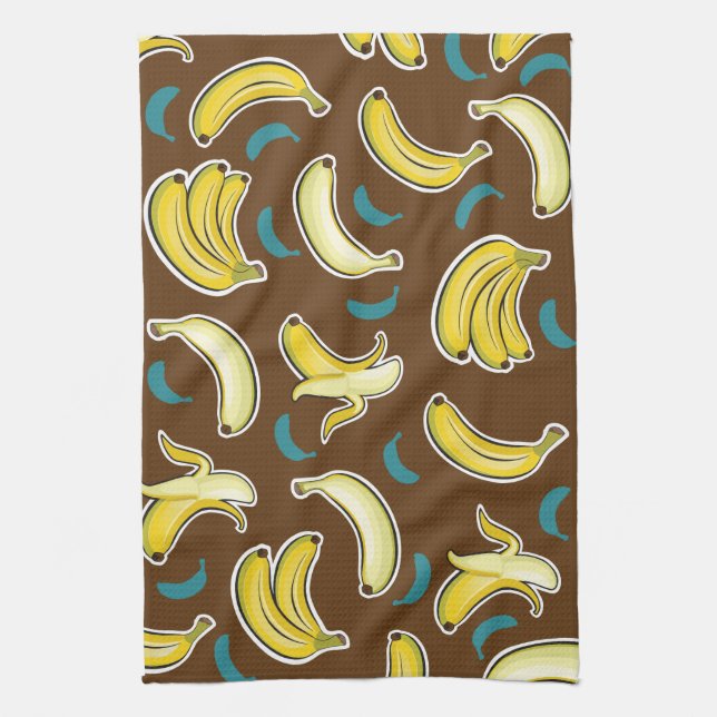 Fun Banana Pattern Geschirrtuch (Vertikal)