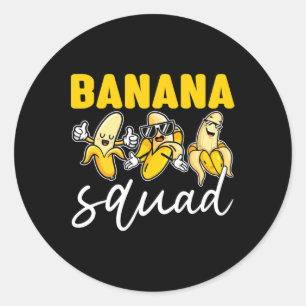 Fun BANANA SQUAD Das ist Bananen Halloween-Kostüm Runder Aufkleber