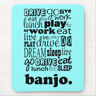 Fun Banjo Life Geschenk Mousepad