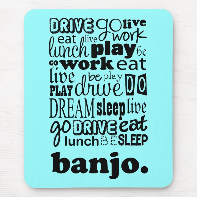 Fun Banjo Life Geschenk Mousepad (Vorne)