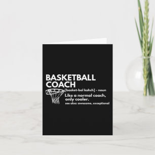 Fun Basketball Coach Definition Gecoacht Geschenk Karte