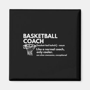 Fun Basketball Coach Definition Gecoacht Geschenk Magnet