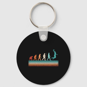 Fun Basketball Evolution Retro Basketball Player Schlüsselanhänger