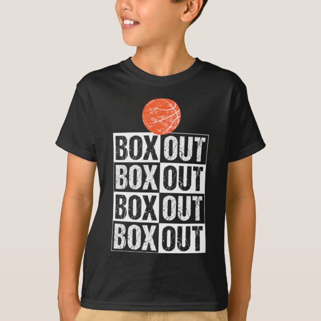 Fun Basketball Geschenkboxen Out Sprichwort T-Shirt (Vorderseite)