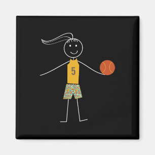 Fun Basketball Girls Basketball Spieler Magnet