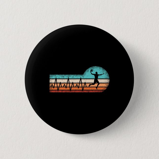 Fun Basketball Heartbeat Ball Player Button (Vorderseite)
