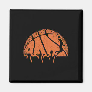 Fun Basketball Heartbeat Basketball Spieler Magnet