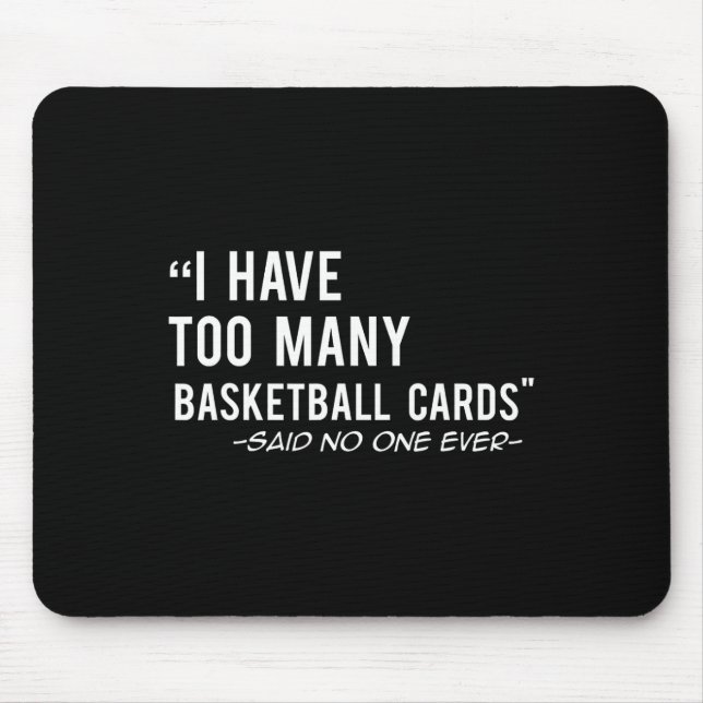 Fun Basketball Karten Sammlergeschenk Mousepad (Vorne)