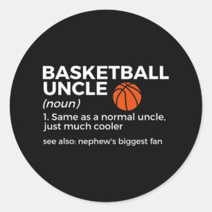 Fun Basketball Onkel definiert Nephews größte F Runder Aufkleber