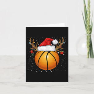 Fun Basketball Rentier Weihnachtsmannmütze Weihnac Karte