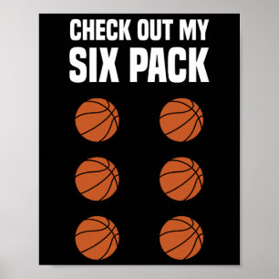 Fun Basketball Six Pack Basketball Spieler Poster