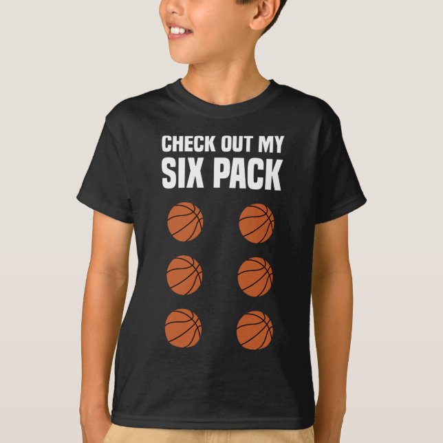 Fun Basketball Six Pack Basketball Spieler T-Shirt (Vorderseite)