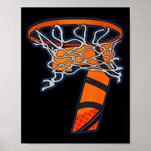 Fun Basketball Team Sport Fan 7 Jahre alt 7. Gebur Poster