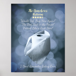 Fun Bathroom Signs, Wall Art Poster