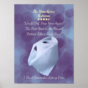 Fun Bathroom Signs, Wall Art, Restroom Decor Poster