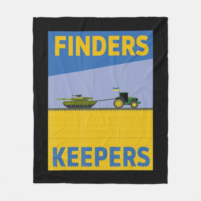 Fun Bauer Traktor Ukraine Flag Support Finder Ke Fleecedecke (Vorderseite)