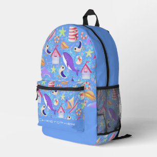 Fun Beach Blue Electronics Bag Bedruckter Rucksack