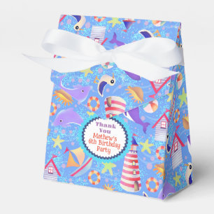Fun Beach Blue Favor Box Geschenkschachtel