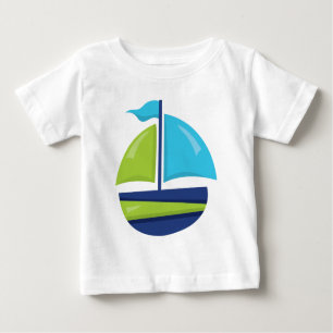 Fun Beach Segelboot Baby Boys T - Shirt