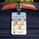 Fun Beach Summer Scene Ocean Monogram Gepäckanhänger<br><div class="desc">Genießen Sie diese lustige und farbenfrohe Strandsommer-Szene - genießen Sie sie für sich selbst oder ganz besonders und einzigartig als personalisiertes Geschenk. Alle Design-Fragen,  senden Sie einfach eine E-Mail an charmdesignstudio@rcn.com und wir freuen uns,  Ihnen zu helfen.</div>