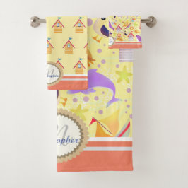 Fun Beach Yellow Bath Handtuch Set