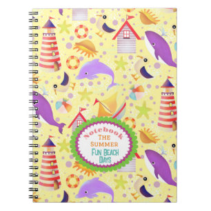 Fun Beach Yellow Notebook Notizblock