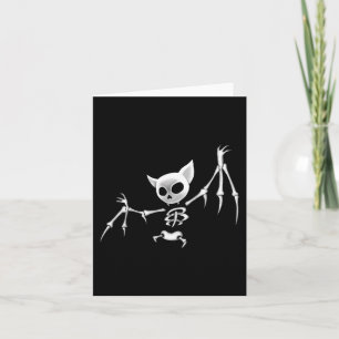 Fun Beängstigende dunkle Flying Skeleton Bat Hallo Karte