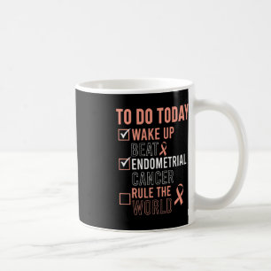 Fun Beat Endometrial Cancer Rule the World - Survi Kaffeetasse