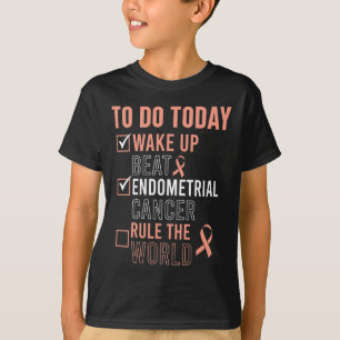 Fun Beat Endometrial Cancer Rule the World - Survi T-Shirt