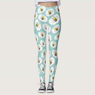 Fun Bee Pattern Leggings