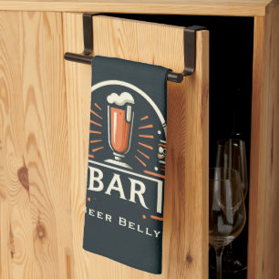 Fun Beer Bly Bar, Bier Tasse Logo Personalisiert Geschirrtuch