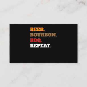Fun Beer Bourbon Grillen Wiederholen Männer Fraue Treuekarte