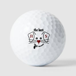 Fun Best Dog Mama Custom Monogram Golfball