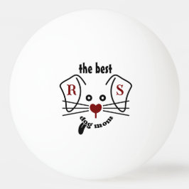 Fun Best Dog Mama Custom Monogram Tischtennisball