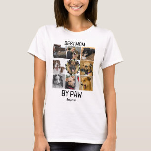 Fun Beste Mama durch Paw Custom 9 FotoCollage T-Shirt