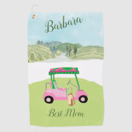 Fun Beste Mama Golfplatz Landschaftlicher Name Golfhandtuch