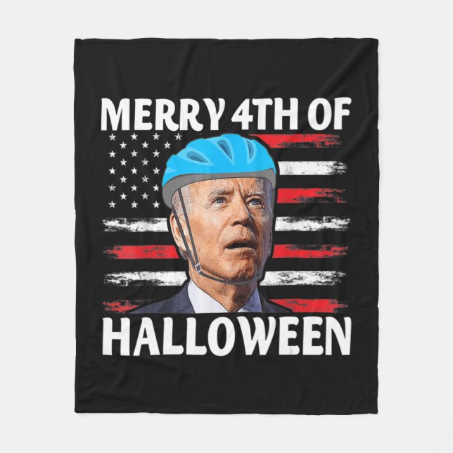 Fun Biden Dazed Merry th Juli glückliche Halloween Fleecedecke (Vorderseite)