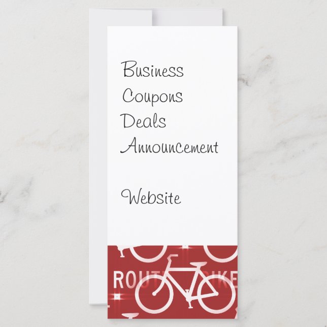 Fun Bike Route Fixie Radrennmuster Rot (Vorderseite)